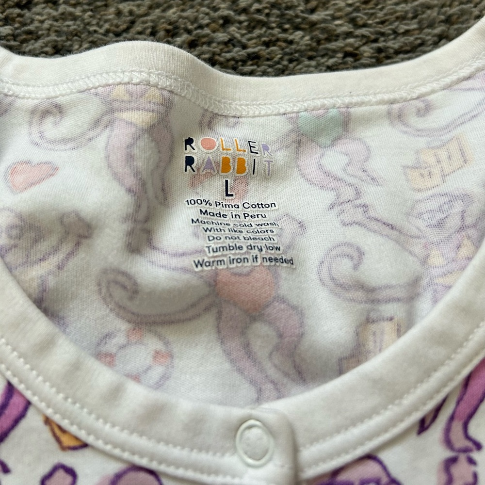 Women’s Roller Rabbit Lido Monkey Long Sleeve Pajama Set - Picture 2 of 2